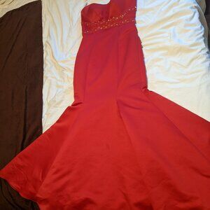 Prom Dress - Red Mermaid Size Small